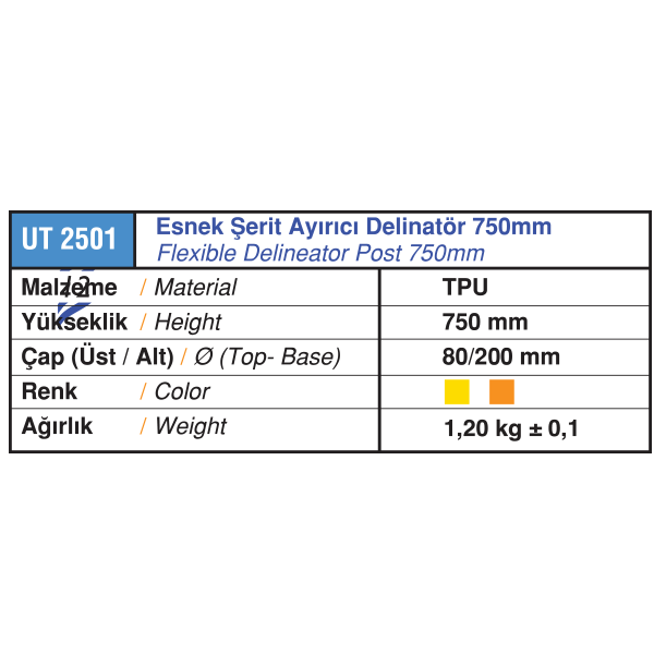 Delinatör 750 mm