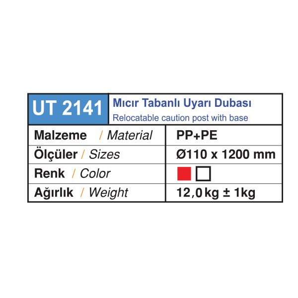 Mıcır tabanlı uyarı dubası